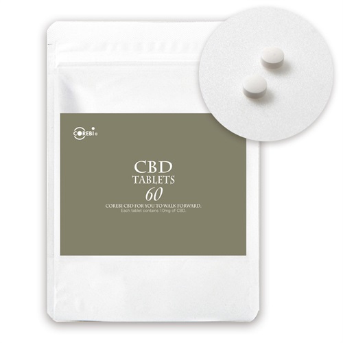 【 CBD タブレット 】COREBi コレビ CBD TABLETS 60粒入り（1粒にCBD10mg）