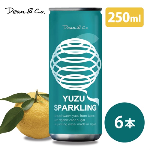 【岡山県産ゆず】YUZU SPARKLING（ゆずスパークリング）250ml×6本セット　炭酸飲料　Dean＆Co.　ノンアルコール